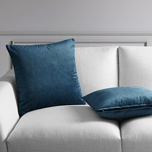 Image of HPD Half Price Drapes Cushion Cover 18 x 18 Heritage Plush Velvet - VPYC-161270-CC18PR - Pair, Avalon Blue