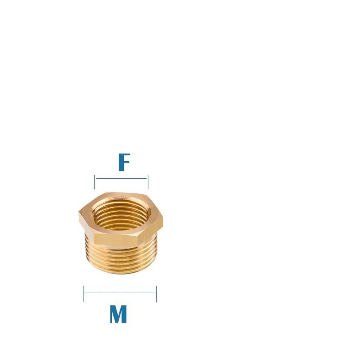 Adaptateur/réducteur Filetage Métrique M16x1.5 Femelle Vers M22x1.5 Mâle - Laiton - Pour Raccords Hydraulique, Air