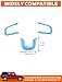 Savadicar Sky Blue Interior Accessories - Steering Wheel Trim for 2018-Present Jeep Wrangler JL JLU 4XE & Gladiator JT - Solid Color Interior Decor Upgrade Option, 3-Piece