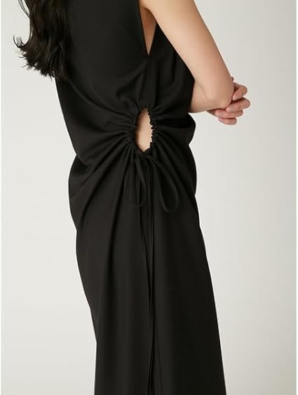 【FRAY.I.D】ドローストリングギャザードレープワンピース FRAY I.D（フレイアイディー）の「ドローストリングギャザードレープ