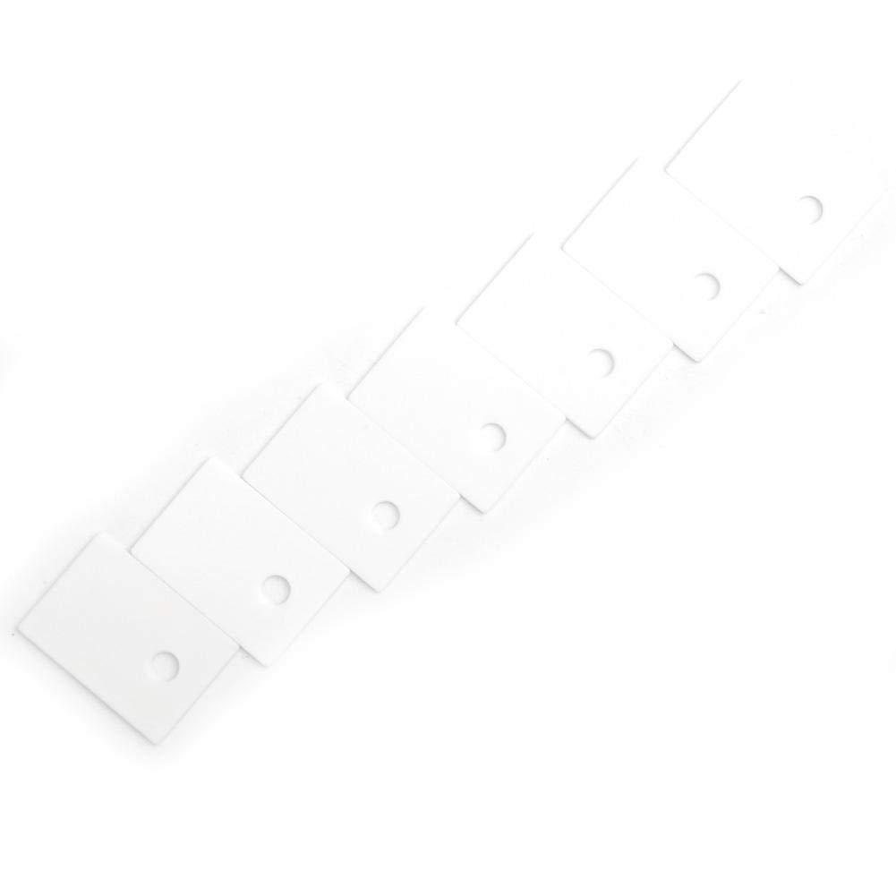 ViaGasaFamido Feuille Isolante Céramique TO-220 100 Pièces 14x20x1mm Haute Résistance Électrique et Excellente Conductivité Thermique pour Transistors MOSFET IGBT Trou 3.2mm