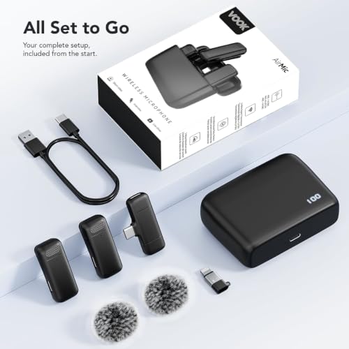 Image of UTECTION by VOOK Wireless Mic with Noise Cancellation for iPhone & Android