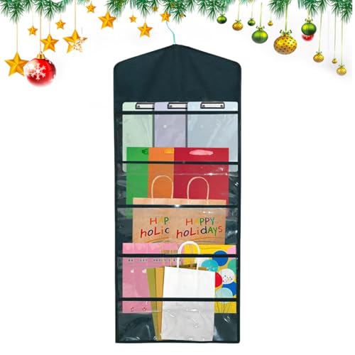 Porte-papier cadeau Ruwshuuk rangement suspendu pour éviter les rouleaux abîmés