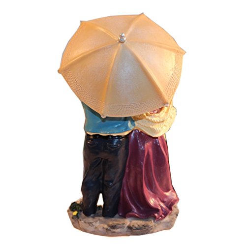 Nanxin Love Grandparents Parents Anniversary Wedding Gift Resin Loving Elderly Couple Figurines Decoration Old Age Life Home Decor For Bedroom Living Room With Gift Card (Umbrella) #TOP3