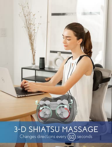 Zyllion Shiatsu Back Massager and Mini Massage Gun Bundle #TOP13