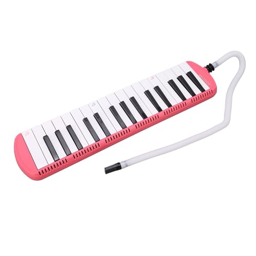 32 Key Melodica Instrument for Beginners, Portable and Lightweight Musical Education Instrument for All Ages, BluePinkBlack (Roseate)