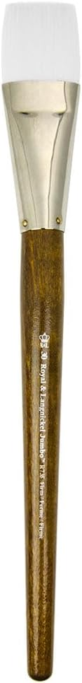 Royal & Langnickel, Jumbo Brush, Stiff White Taklon, Flat 60, R735-60