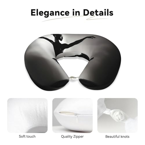 Almohada de poliéster para cuello tamaño único negro miniatura 4