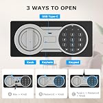 Bonsaii Safe Box with Electronic Keypad for Home Office, 0.6 Cu.Ft - Image 4