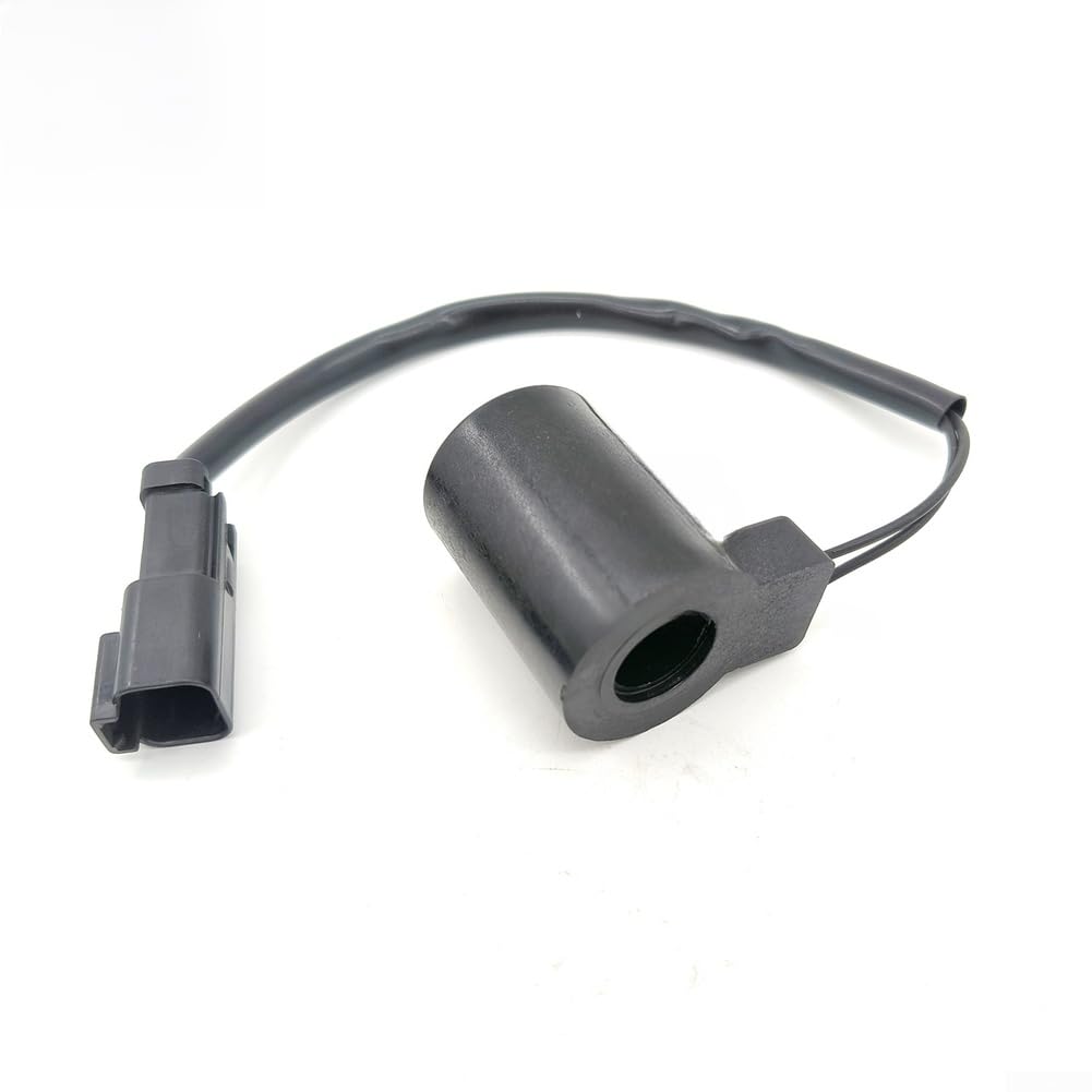 Válvula solenoide para rotación de excavadora Zax60 para bobina de bloqueo de seguridad piloto 12v carcasa de metal tamaño estándar 45mm longitud pieza de repuesto resistente para funcionamiento
