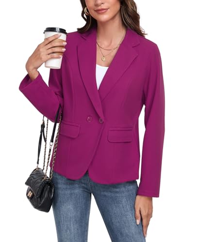 Womens Blazers Casual Long Sleeve Lapel Button Work Office Blazer Jackets with Pockets 2025, S-2XL4