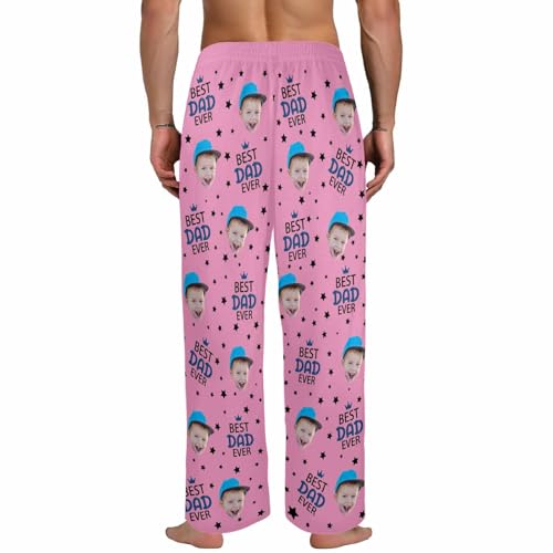 Custom Face Pajama PJ Pants for Dad Grandpa Personalized Photo Printed Trousers Pajama Bottoms Gifts for Father’s Day3