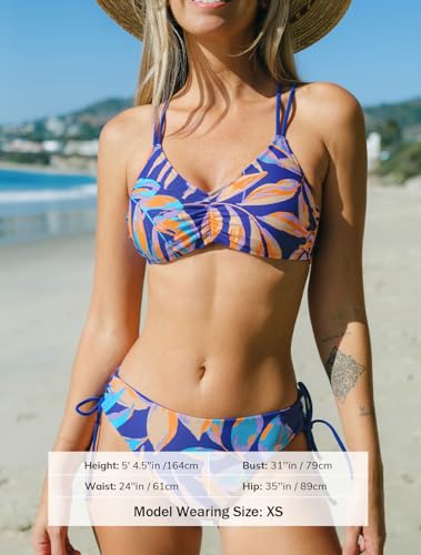 Image of CUPSHE Women's 2 Piece Bikini Set Back Braided Straps with Reversible Bottom