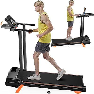 Treadmills for Home, App Compatible, 5 in 1 7.5MPH Foldable Treadmill with 10% Incline, 3.0HP Brushless Drive, 12 HIIT Programs