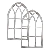 Pratique : aucun travaux de construction nécessaires ; ce cadre de fenêtre décoratif mural optimise l'espace et apporte une touche de charme où vous le souhaitez. style champêtre, style cathédrale