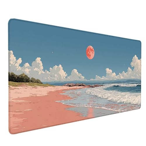 Tapis de Souris XXL Bleu 1500x800mm Imperméable pour Bureau PC de Gamer