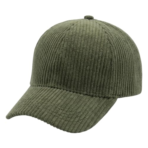 Image of kill off Corduroy Baseball Cap, Men's Corduroy Baseball Cap with 6 Panels Structure Adjustable Buckle Curved Brim Casual Everyday Style
