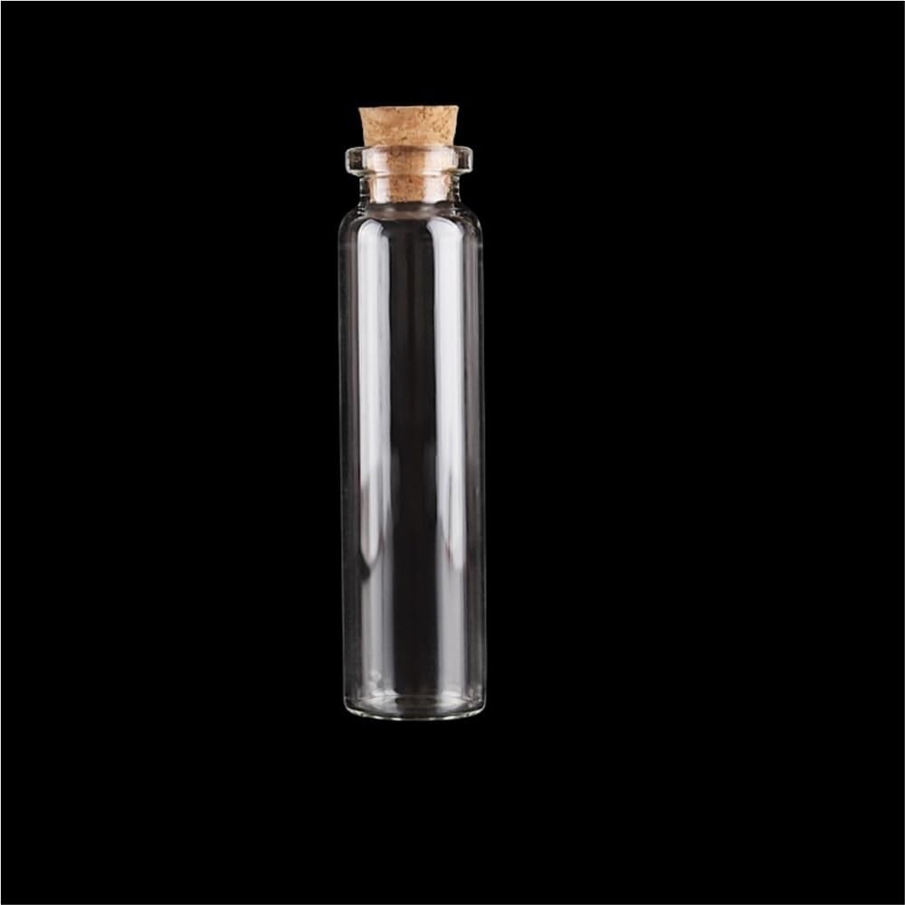 Loacea Glass Vial Small Cute Mini Glass Bottles Height 23mm-110mm, Cork Stopper Vials Jars Containers 5pcs(30x110mm)