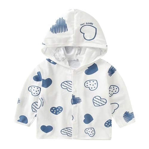 Little Boy Girls Sun Protection Jacket Cotton Comfy Lightweight Button Jacket Baby Cute Cartoon Graphic Loose Dry Fit Coat