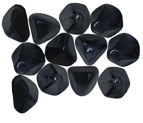 Distinctive Glass Jewel Gems for Vase Filler, Table Scatter or Other Beautiful Accents (2.2 Pounds, Opaque Black)