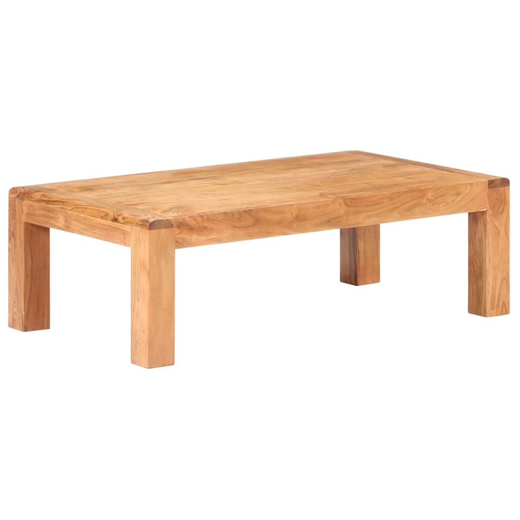 Tavolino da salotto, 110 x 60 x 35 cm, in legno massiccio di acacia, finitura miele | Tavolino rustico per il vostro soggiorno in vero legno con esclusiva vernice color miele.