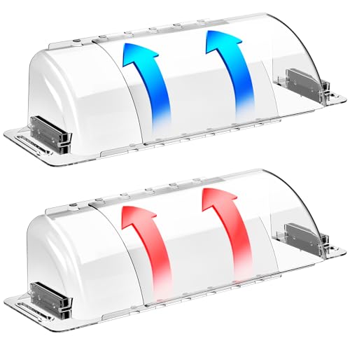 CH24Globall 2-Pack Air Vent Deflector 8.5 to15.5 Inches, Aerospace-Grade Plastic (5-Meter Drop Resistant), 200% Stronger Magnetic AC/Heat Vent Covers (-35°F to 284°F) for Ceiling/Floor/Wall Registers