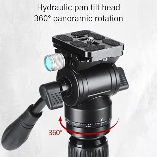 Jelquix Panoramiczna Głowica Statywu z Obrotem 360° i Stalowym Uchwytem do Profesjonalnych Kamer DSLR ze Stopu Aluminium