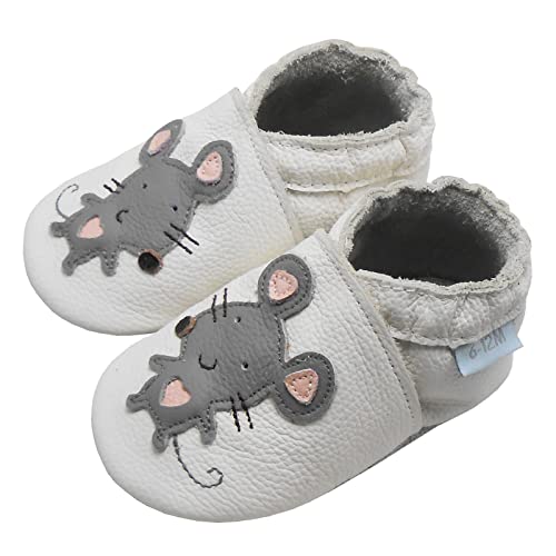 Basrakids Krabbelschuhe Baby Lauflernschuhe Lederpuschen Baby Hausschuhe...