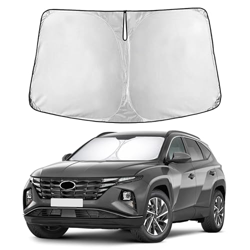 EcoNour Windshield Sunshade Compatible for Hyundai Tucson 2022-2024 2025 2026, Sun Visor for Front Windshield & Window Sun Shade Cover, UV Heat Blocker & Protector, Car Accessories