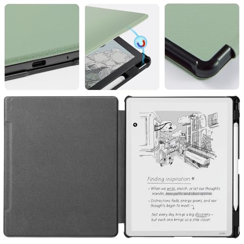 Image of CoBak Case for 11 inch Kindle Scribe 3rd Generation 2025, Kindle Scribe Colorsoft - All New PU Leather Cover with Auto Sleep Wake, Pen Holder for Scribe 11 inch 2025 Released