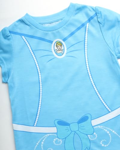 Image of Disney Cinderella Ariel Rapunzel Toddlers & Girls Short Sleeve Graphic Tees