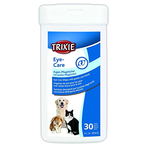 Trixie: – Eye Care Wipes | Eye Care Wipes for Dogs, Cats and Other Small Animals | Works to Gently Remove Dirt, Discharge and Stains Around The Eyes with an Easy-to-Use Wipe – 30 Count