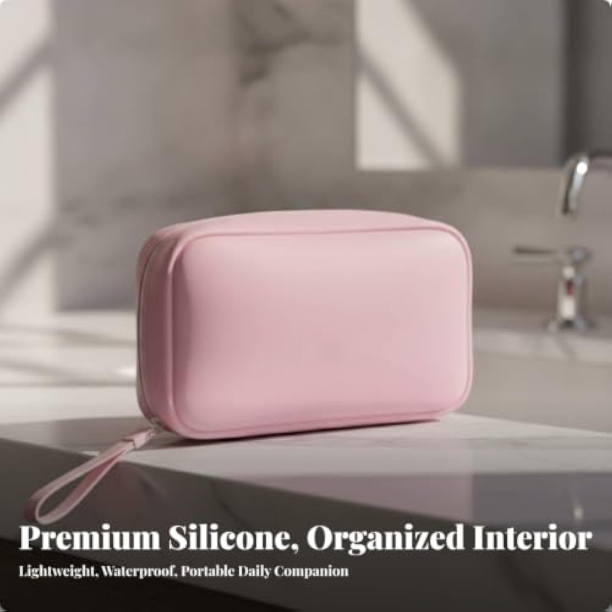 Zippered Travel Organizer Pouch with Wrist Strap, Lightweight