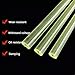 Polyurethane Hollow Rod, Translucent PU Tube for Shock Absorption, 500mm Length, Anti-Vibration Elastic Bar for Industrial & DIY(25 * 8 * 500MM)