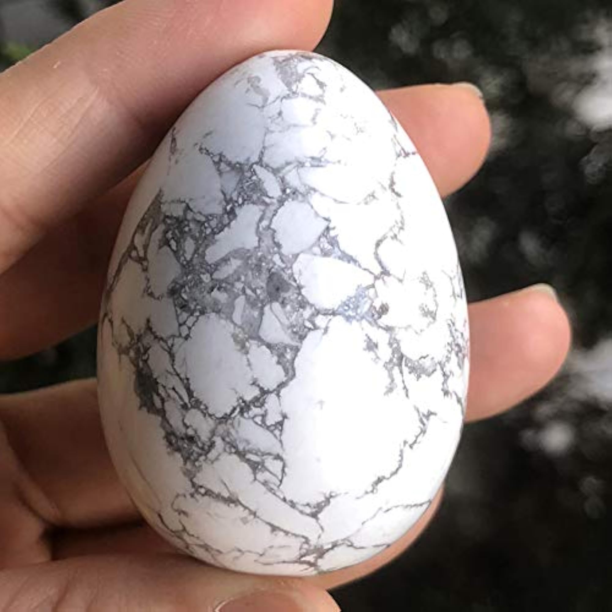 Polished Stone Crystal Easter Egg for Healing Display