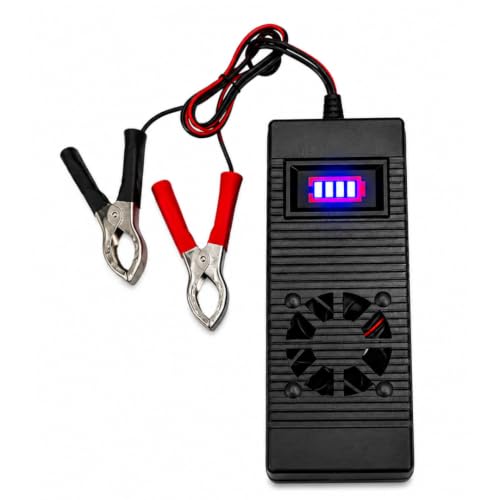 Image of 12V 10A Fast Battery Charger with Digital Voltage Display, Smart Cooling Fan, BIS & ISO Certified, with Multi-Protection