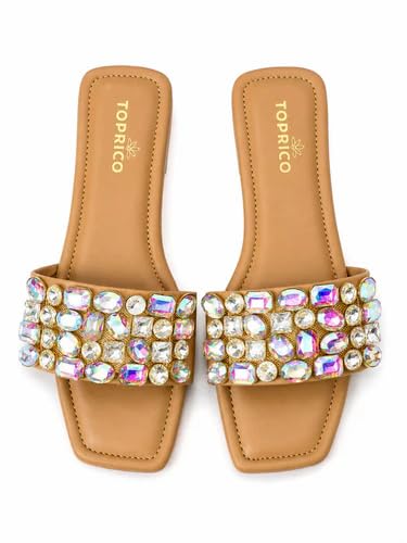 Women Embroidered Flat Sandals Soft Cushion Comfort Party | HOLOGRAPHIC-image-27