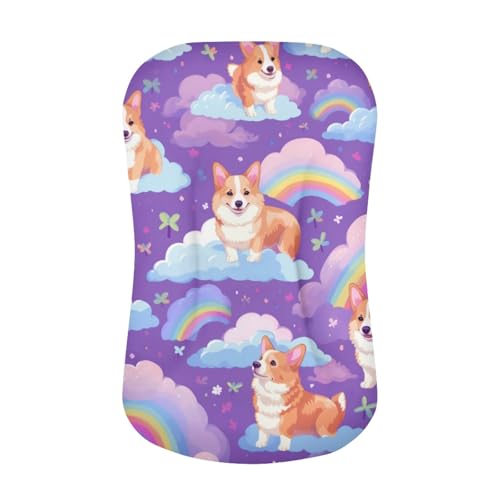 Zanxiantu Crogy Rainbow Newborn Pillow Lounger Cover Baby Nest Cover Baby Lounger Slipcover Infant Stretch Fitted Soft Pillow Covers Purple Baby Blanket