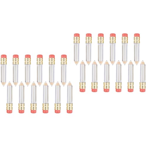 FOMIYES Sample Containers Pencil Shaped Empty Lip Gloss Tubes Clear Mini Refillable Lip Oil Bottles Lip Balm Containers Vials Bottles 24 Pcs Clear Lip Gloss