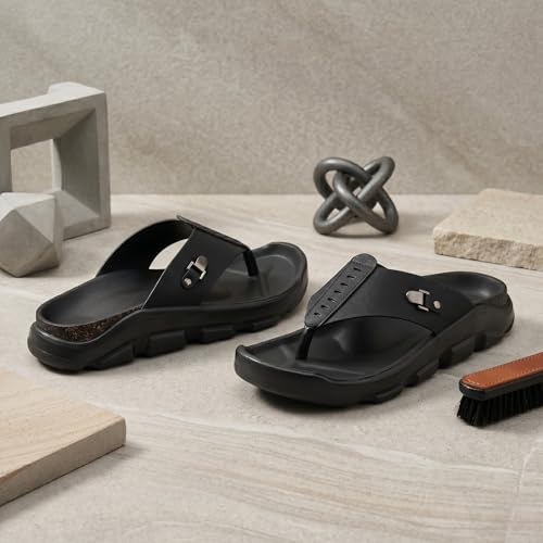 Image of All Seasons Men's Slippers Breathable, Soft-Lined, and Non-Slip for Durability Indoors or Outdoors All Year Long