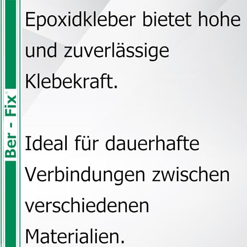 Ber-Fix 5 Min Epoxidharz Kleber EXPRESS 50g Kartusche 2k Kleber echter Epoxy Kleber 2 Komponenten Kleber Kunststoff Metall Glas Stein Beton Holz