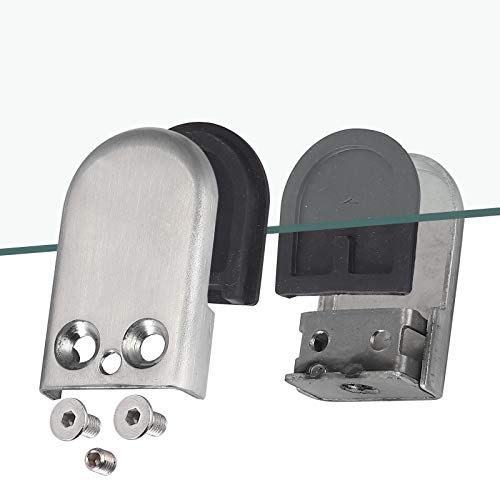 Proster 4 STÜCKE Edelstahl 304 Glasklemme S Größe Unterstützt 6-8 mm Dickes Glas mit 40mm Stützhalterung für Bodenmontage Bodenmontage Treppengeländer Balustradengeländer