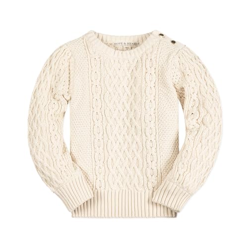 Image of Hope & Henry Girls Cable Front Pullover Sweater