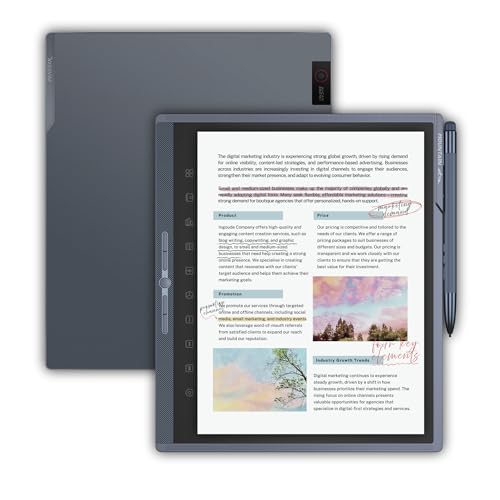 Penstar eNote Pro – The Clearest Color E-Ink Paper Tablet | 10.3” Touchscreen Writing Tablet, 128GB Digital Notebook with B6 Metal Stylus & Folio Cover, AI-Powered Voice-to-Text