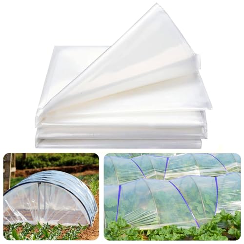 Bache de Serre, 2 x 6 m Bache pour Serre, Transparent Bache Serre, Réutilisable Bache Serre de...
