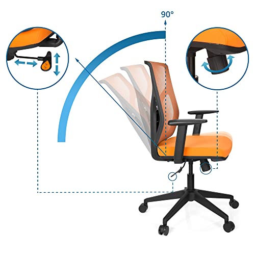 HJH Office 731150 Sedia da ufficio TURAN tessuto