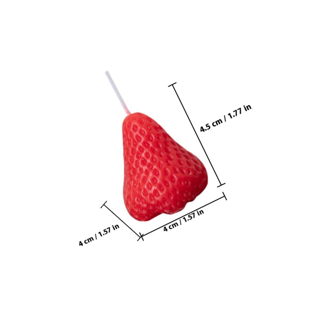 DECHOUS Set 9 Candele Profumate Sagomate Fragola, Candele Decorative per Matrimonio e Compleanno, Decorazioni per Festa e Casa, Profumazione Delicata e Atmosfera Rilassante