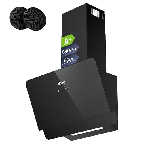 CIARRA CBCB6765C A+ Dunstabzugshaube Kopffrei 60 cm 580 m³/h Touch-Bedienung 3 Leistungsstufen...