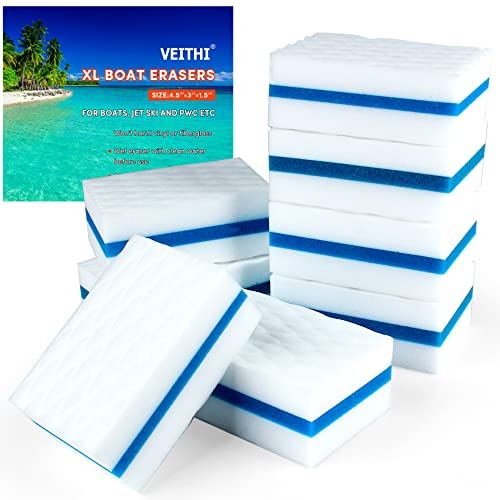 Superior Boat Scuff Erasers, 8 Pack Durable Boat Erasers Sponge, Boating Accessories for Cleaning Pontoon, Boat Cleaner Hull Cleaner Gadgets Removes Scuffs Marks Dirt & Grime Magically