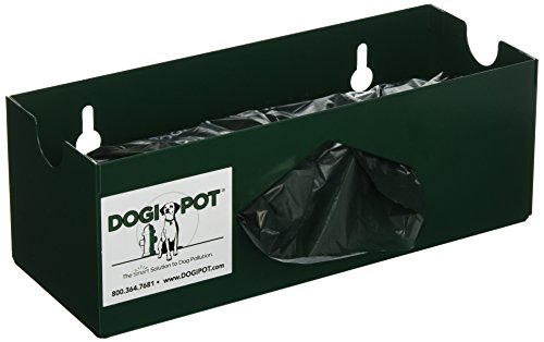 DOGIPOT 1004-1 Single Bag Roll Dispenser for Inside Use Only, Aluminum, Forest Green